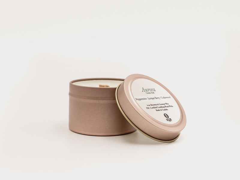 4 oz Rose Gold Travel Tin - Aurora - Green Ash Decor