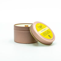 4 oz Rose Gold Travel Tin with Crackling Wooden Wick - Green Ash Decor