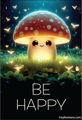 Ephemera - MAGNET: BE HAPPY! - Green Ash Decor