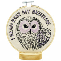 Hook, Line & Tinker Embroidery Kits - I read past my bedtime Complete Embroidery Kit - Green Ash Decor