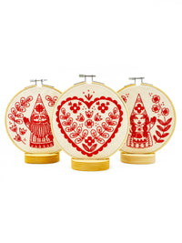 Hook, Line & Tinker Embroidery Kits - NEW! Nordic Heart Complete Embroidery Kit - Green Ash Decor