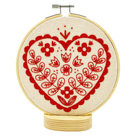 Hook, Line & Tinker Embroidery Kits - NEW! Nordic Heart Complete Embroidery Kit - Green Ash Decor