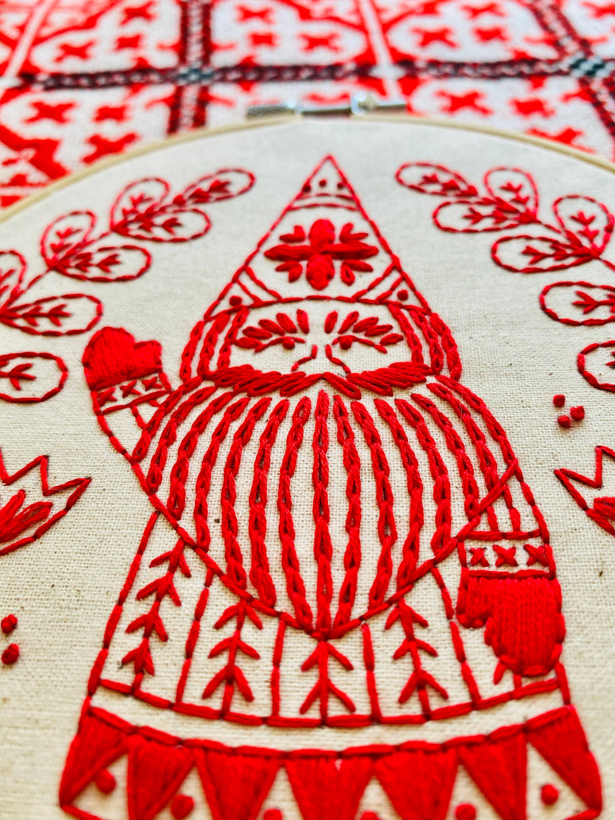 Hook, Line & Tinker Embroidery Kits - NEW! Nordic "Jul" Gnome Complete Embroidery Kit - Green Ash Decor