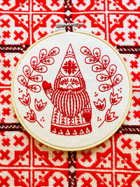 Hook, Line & Tinker Embroidery Kits - NEW! Nordic "Jul" Gnome Complete Embroidery Kit - Green Ash Decor