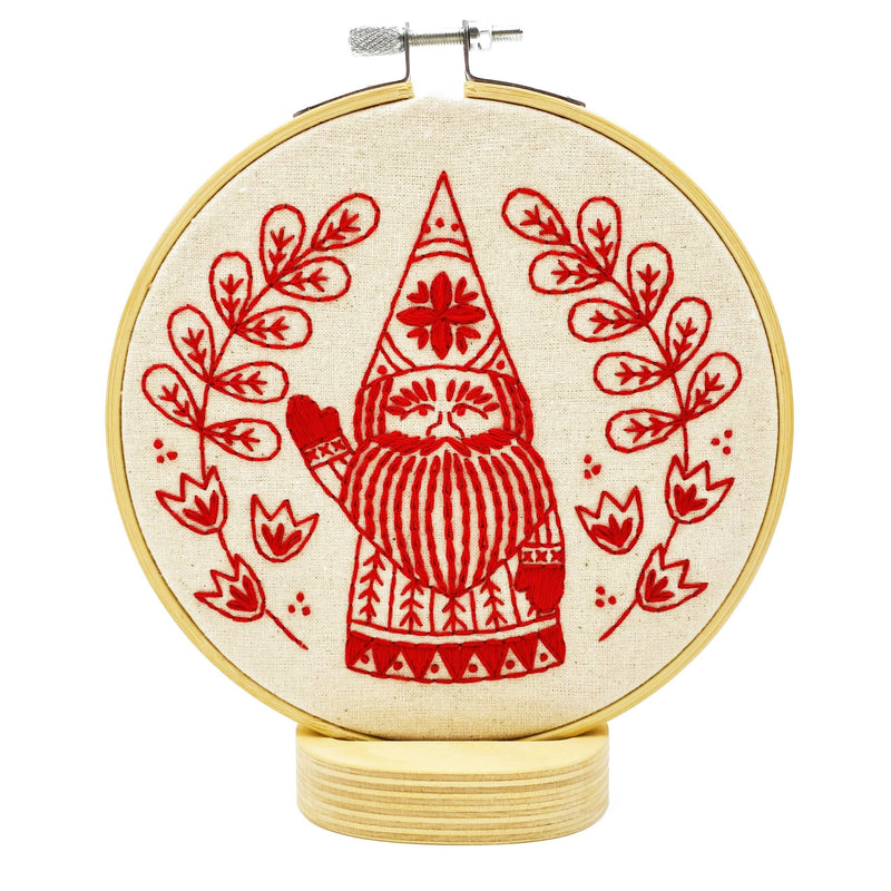 Hook, Line & Tinker Embroidery Kits - NEW! Nordic "Jul" Gnome Complete Embroidery Kit - Green Ash Decor