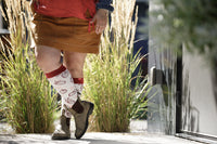 VIM & VIGR - 20 - 30 mmHg Cotton Compression Socks: Strawberries: Cream & Pink - Green Ash Decor
