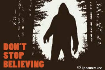 Ephemera - Magnet-Don't Stop Believing (Bigfoot) - Green Ash Decor