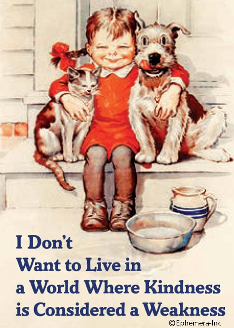 Ephemera - Magnet-I don't want to live in a world where kindness⌠- Green Ash Decor