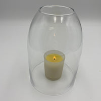 Hand-Blown Glass Hurricane Bell - Green Ash Decor