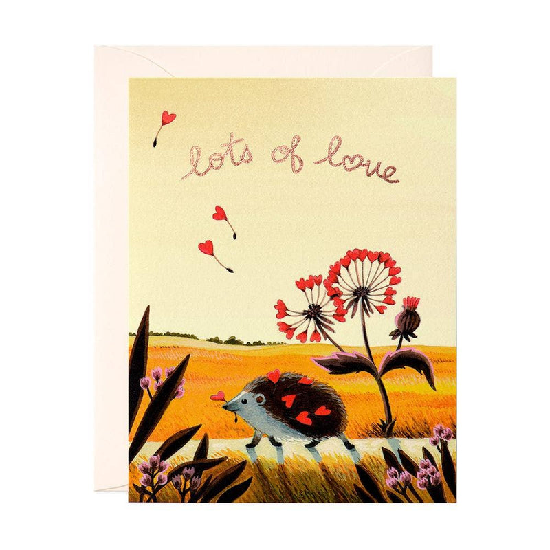 JooJoo Paper - Hedgehog Love Card - Green Ash Decor