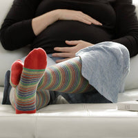 VIM & VIGR - 15-20 mmHg Cotton Compression Socks: Pinstripe - Green Ash Decor