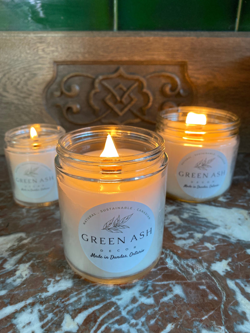 Wooden Wick Candles - Green Ash Decor