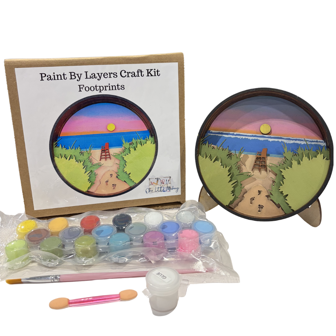 Our Little Makery - Footprints Shadow Box Kit