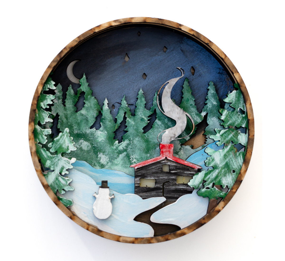 Our Little Makery - Winter Cabin Shadow Box Kit