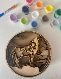 Our Little Makery - Wolf Shadow Box Kit