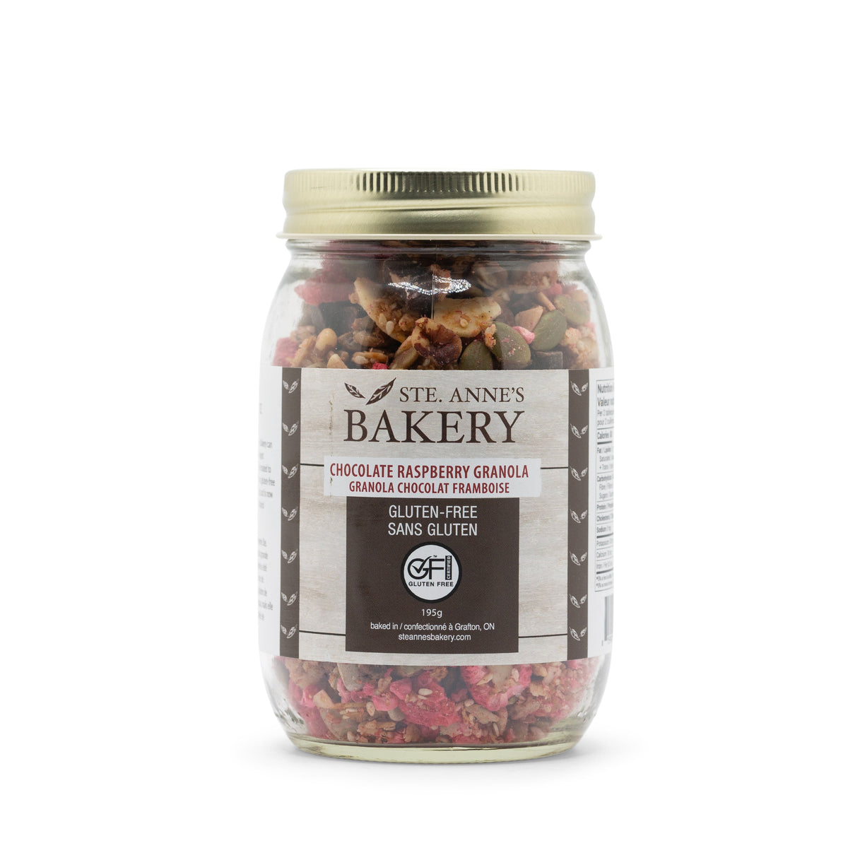 Ste. Anne's Chocolate Raspberry Granola Jar 195 G