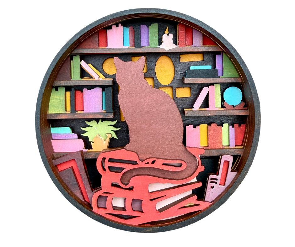 Our Little Makery - The Purrrfect Book Shadow Box