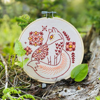 Hook Line & Tinker Canada - Folk Fox Complete Embroidery Kit