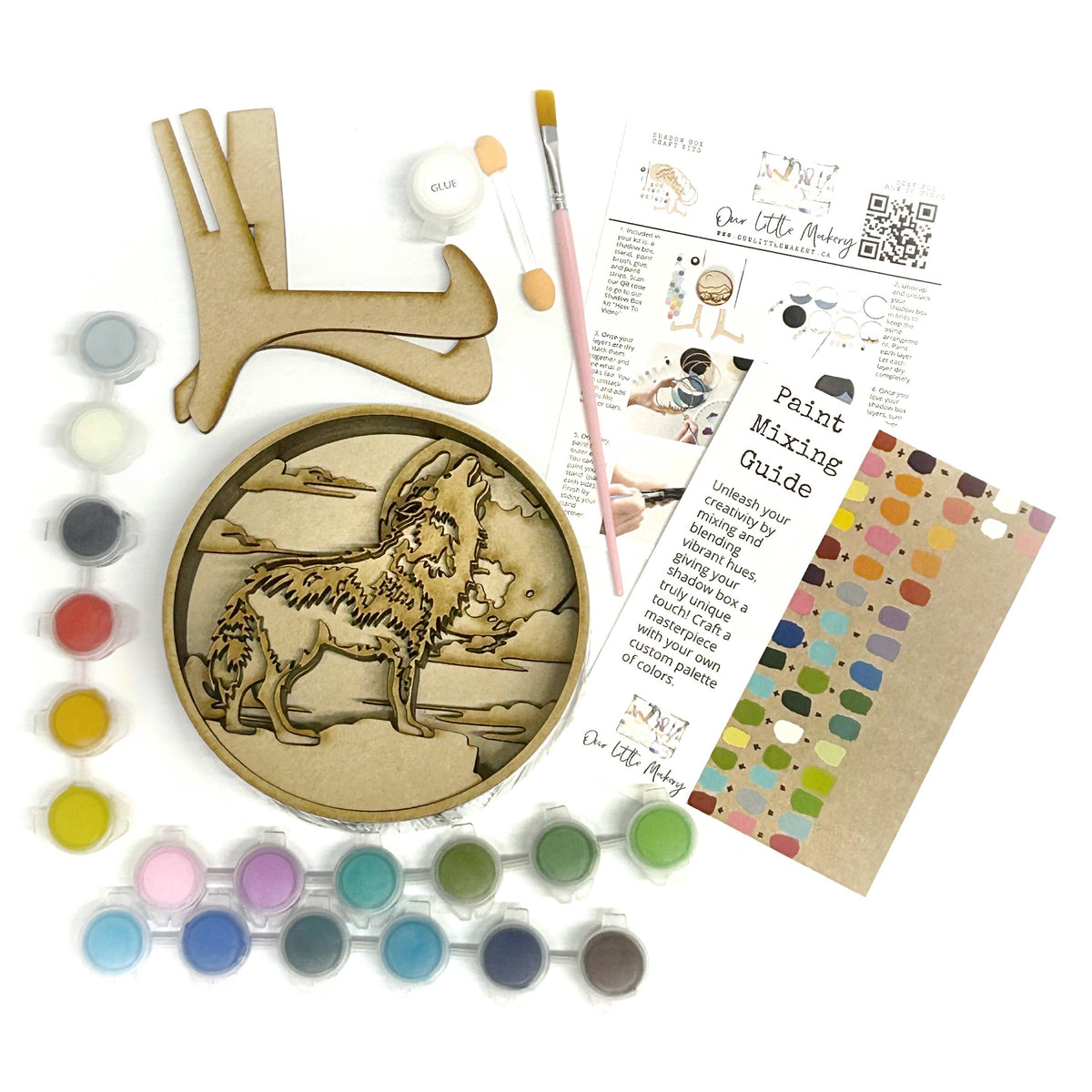 Our Little Makery - Wolf Shadow Box Kit