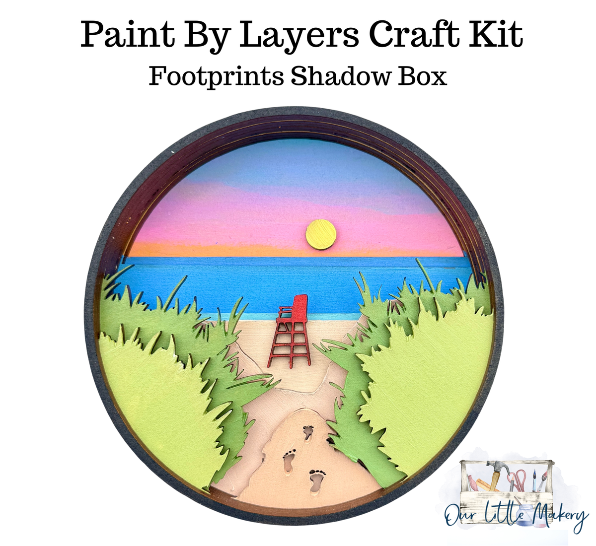 Our Little Makery - Footprints Shadow Box Kit