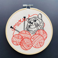 Hook Line & Tinker Canada - Kitten with Knitting Complete Embroidery Kit