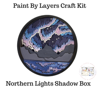 Our Little Makery - The Northern Lights Shadow Box Kit