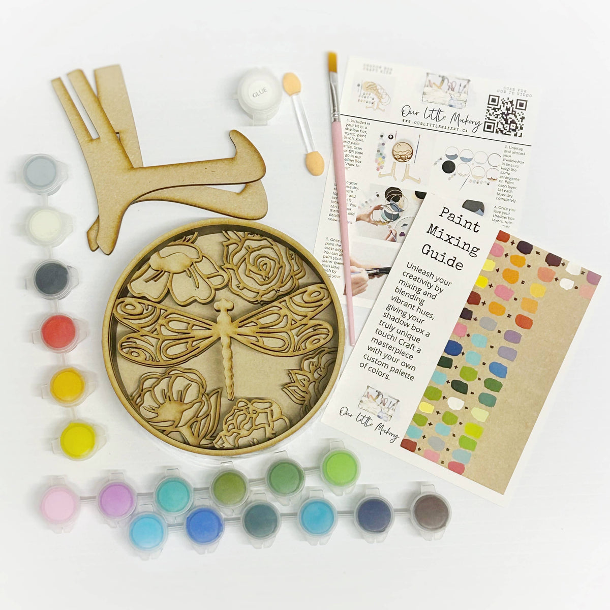 Our Little Makery - Dragonfly Shadow Box Kit