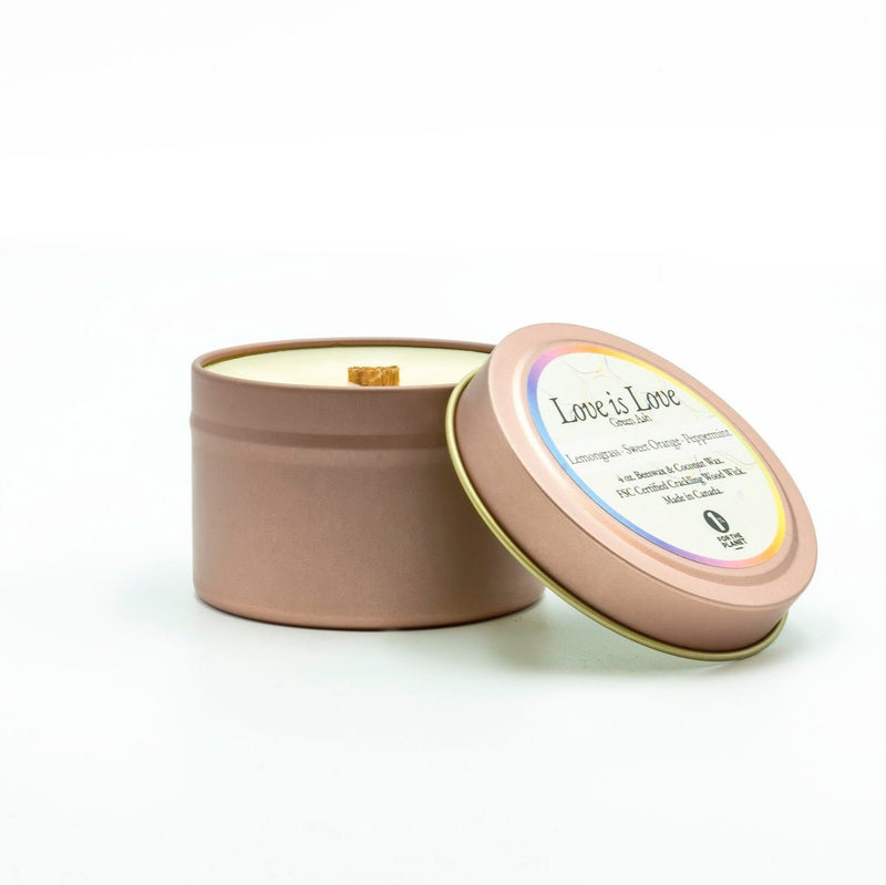 4 oz Rose Gold Travel Tin - Love is Love - Green Ash Decor