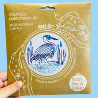 Hook Line & Tinker Canada - Blue Heron Complete Embroidery Kit