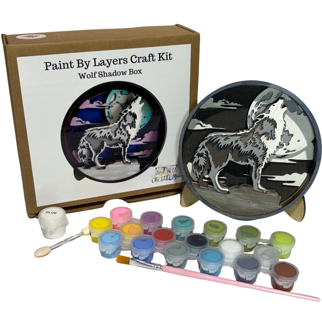 Our Little Makery - Wolf Shadow Box Kit