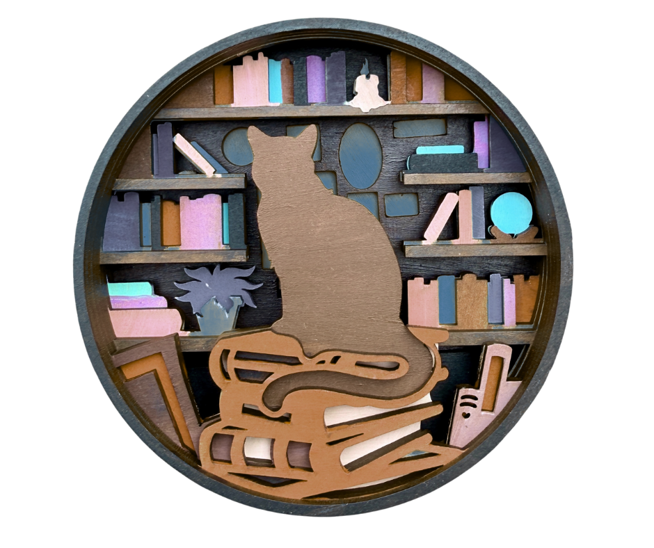 Our Little Makery - The Purrrfect Book Shadow Box