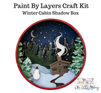 Our Little Makery - Winter Cabin Shadow Box Kit