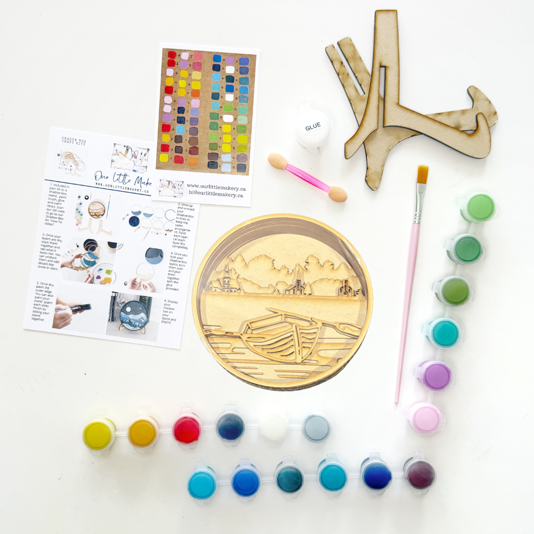 Our Little Makery - Spring Garden Road Shadow Box Kit