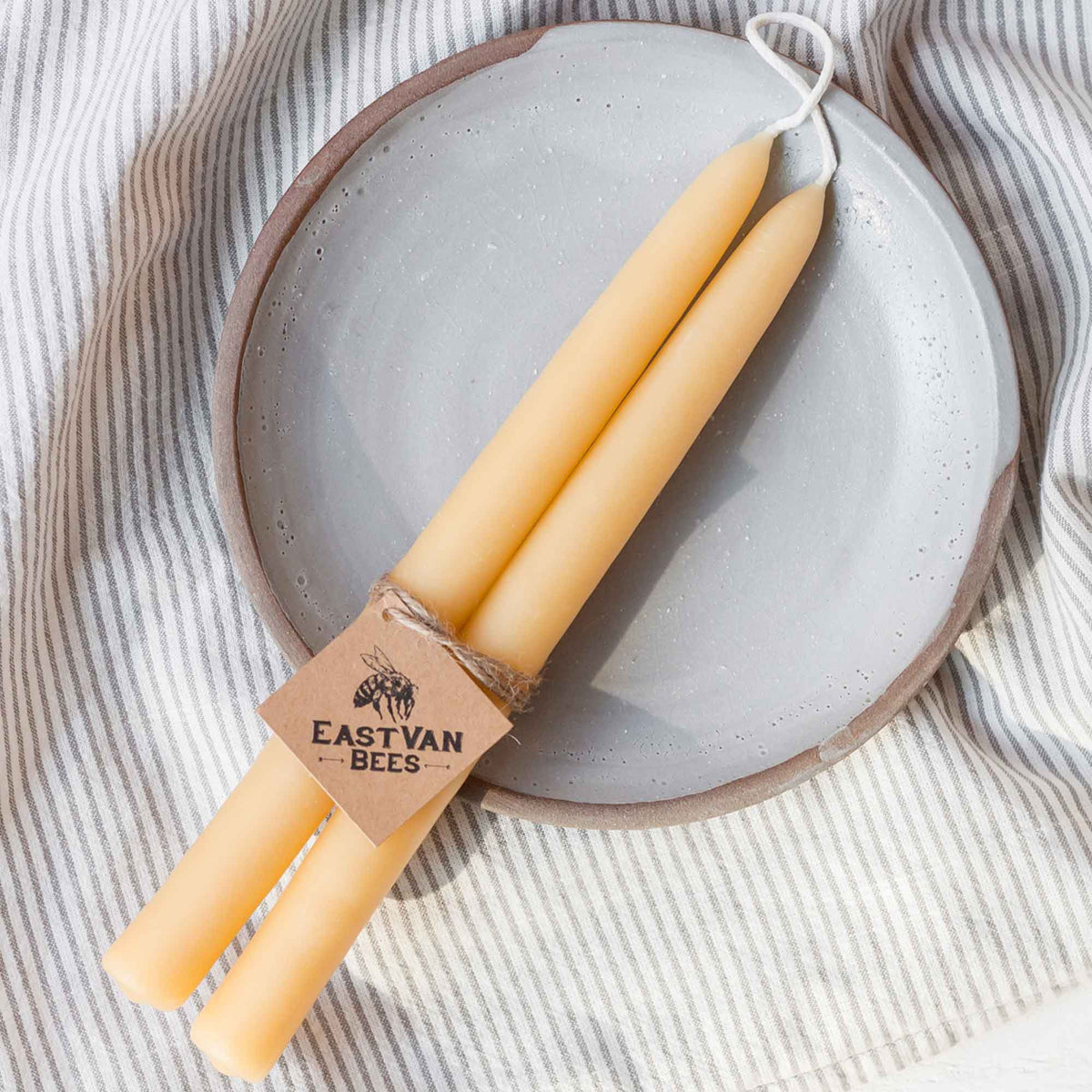 Eastvan bees - Hand-dipped beeswax taper Candles- 8"/9"/10"/11 - 1 Pair: 10"