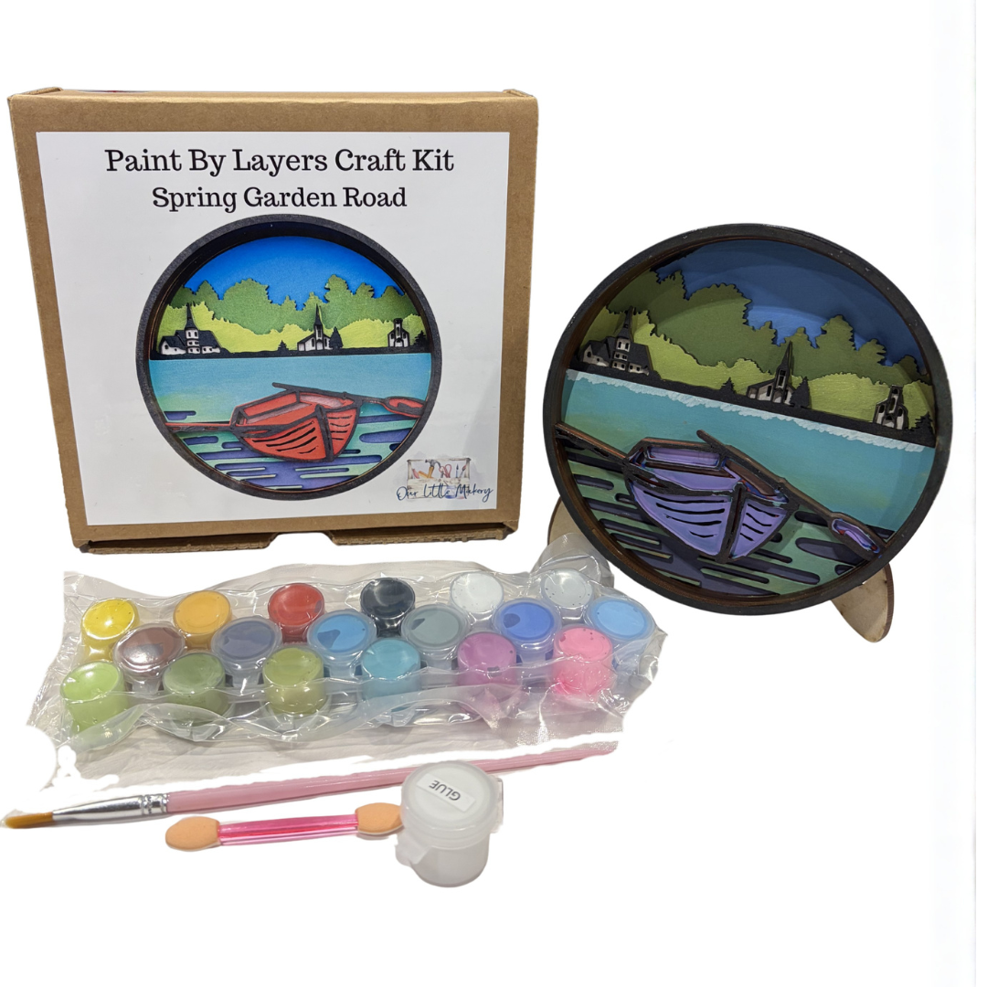 Our Little Makery - Spring Garden Road Shadow Box Kit
