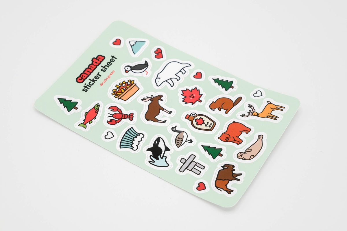 Ashleigh Green Studios - Canada - Sticker Sheet - Green Ash Decor
