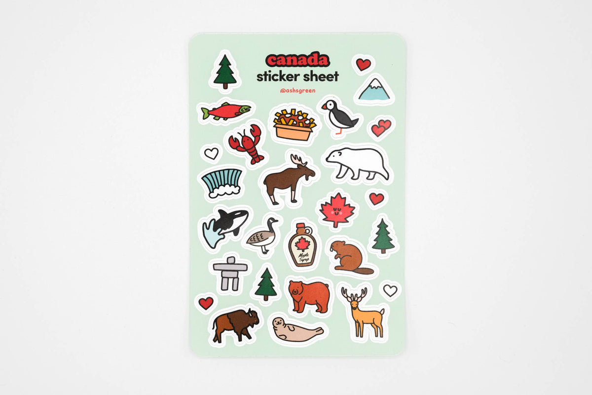 Ashleigh Green Studios - Canada - Sticker Sheet - Green Ash Decor