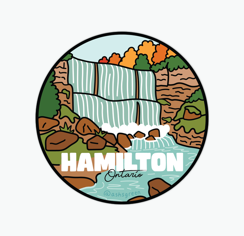 Ashleigh Green Studios - Hamilton, Ontario - cities of Canada sticker - Green Ash Decor