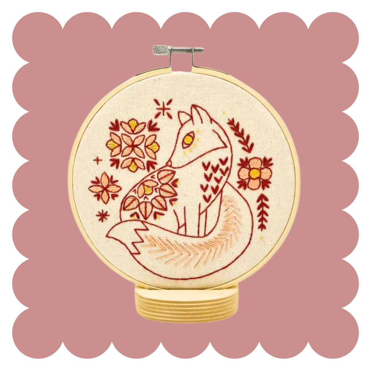 Hook Line & Tinker Canada - Folk Fox Complete Embroidery Kit