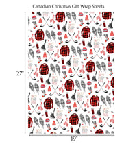 Bright Limelight Studio - Canadian Sports Gift Wrap Sheets | Rolled Sets of 3 - Green Ash Decor