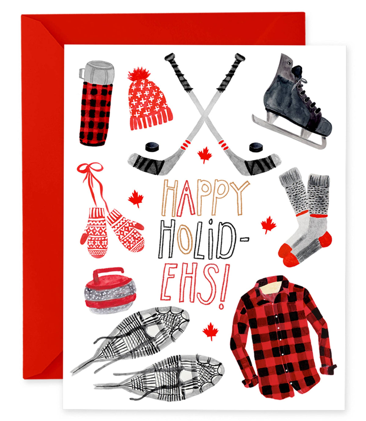 Bright Limelight Studio - Happy Holid-EHS! Winter Sports in Canada Card - Green Ash Decor