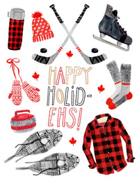 Bright Limelight Studio - Happy Holid-EHS! Winter Sports in Canada Card - Green Ash Decor