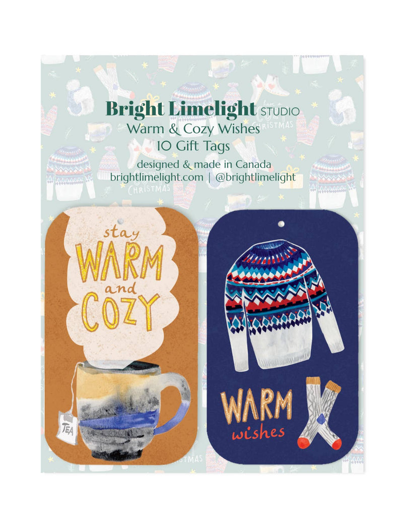 Bright Limelight Studio - Warm & Cozy Gift Tags | Set of 10 - Green Ash Decor