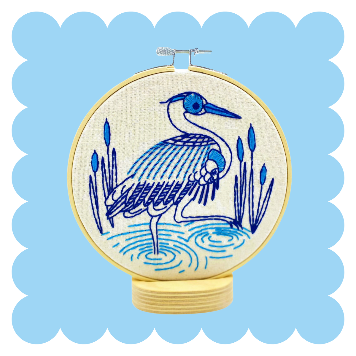 Hook Line & Tinker Canada - Blue Heron Complete Embroidery Kit