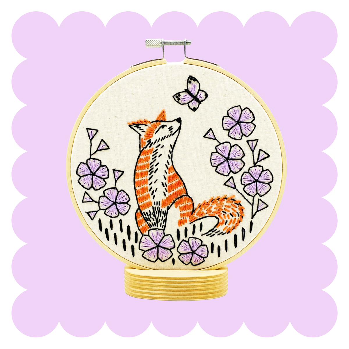 Hook Line & Tinker Canada - Fox in Phlox Complete Embroidery Kit