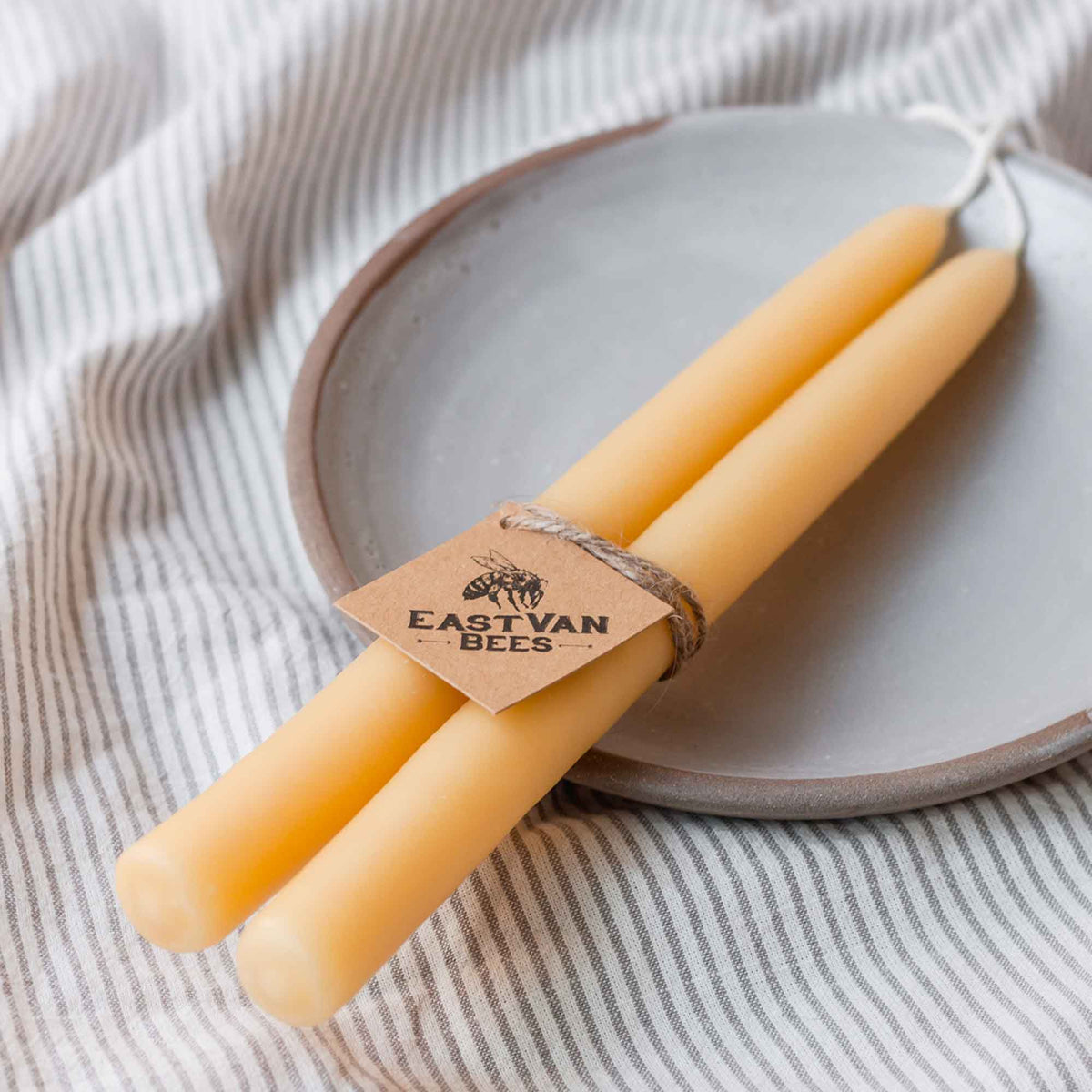 Eastvan bees - Hand-dipped beeswax taper Candles- 8"/9"/10"/11 - 1 Pair: 10" - Green Ash Decor