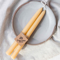 Eastvan bees - Hand-dipped beeswax taper Candles- 8"/9"/10"/11 - 1 Pair: 10" - Green Ash Decor