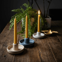 Eastvan bees - Hand-dipped beeswax taper Candles- 8"/9"/10"/11 - 1 Pair: 10" - Green Ash Decor