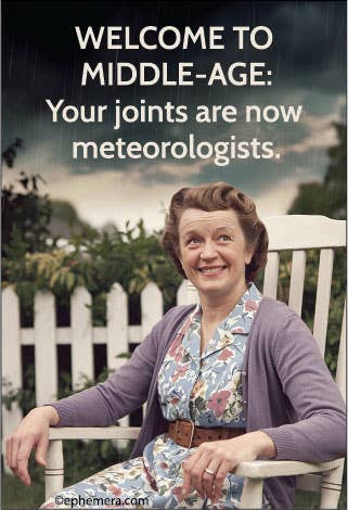 Ephemera - MAGNET: Welcome to middle - age: Your joints are now - Green Ash Decor