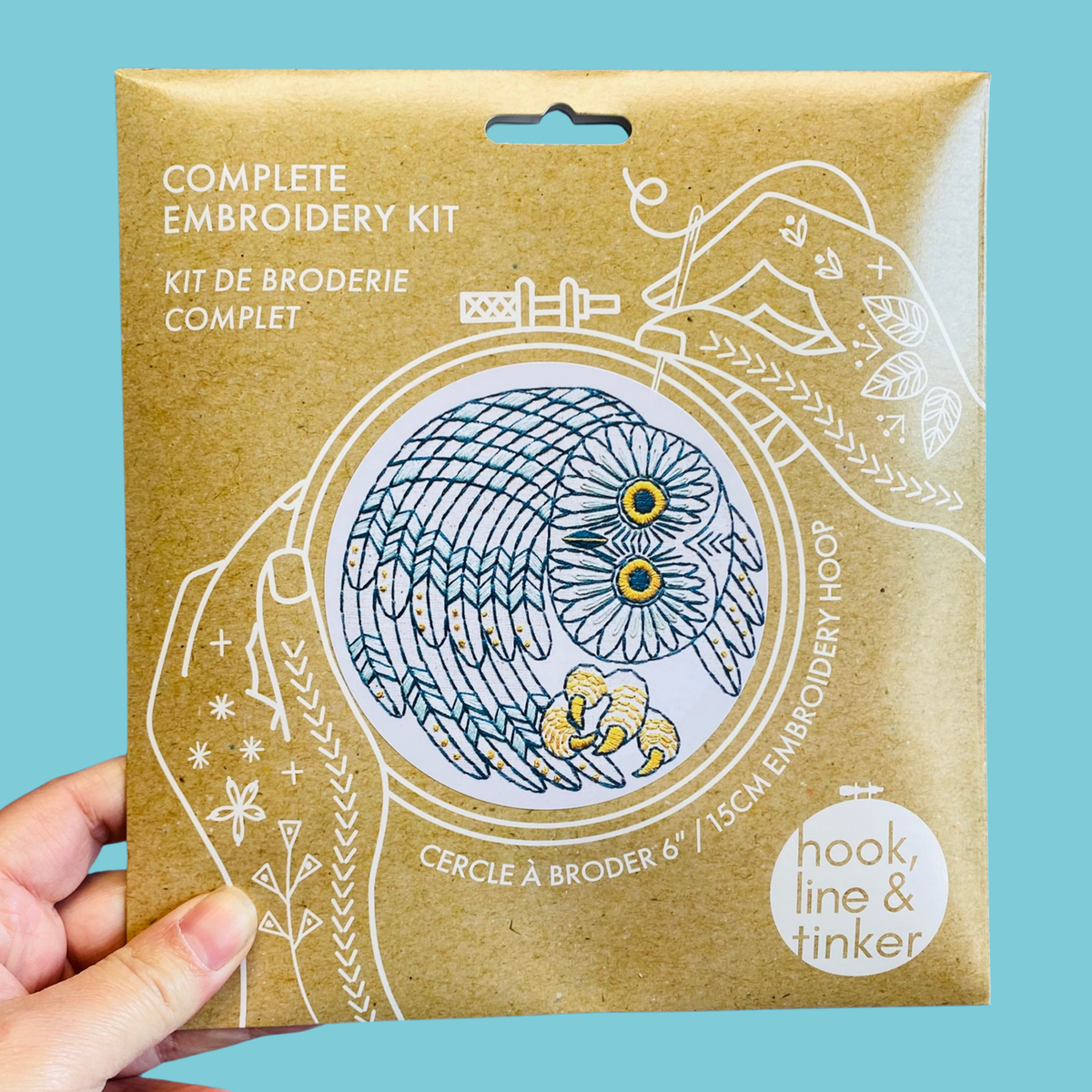 Hook Line & Tinker Canada - Saw Whet Owl Complete Embroidery Kit